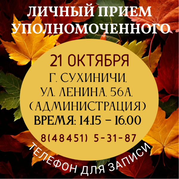 Сухиничи - Уполномоченный едет к вам! Уполномоченный по правам человека в Калужской области