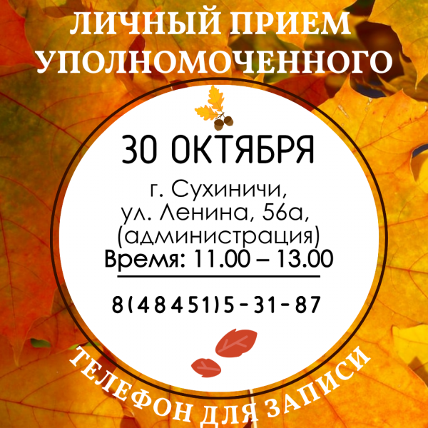 Сухиничи - Уполномоченный едет к Вам! Уполномоченный по правам человека в Калужской области